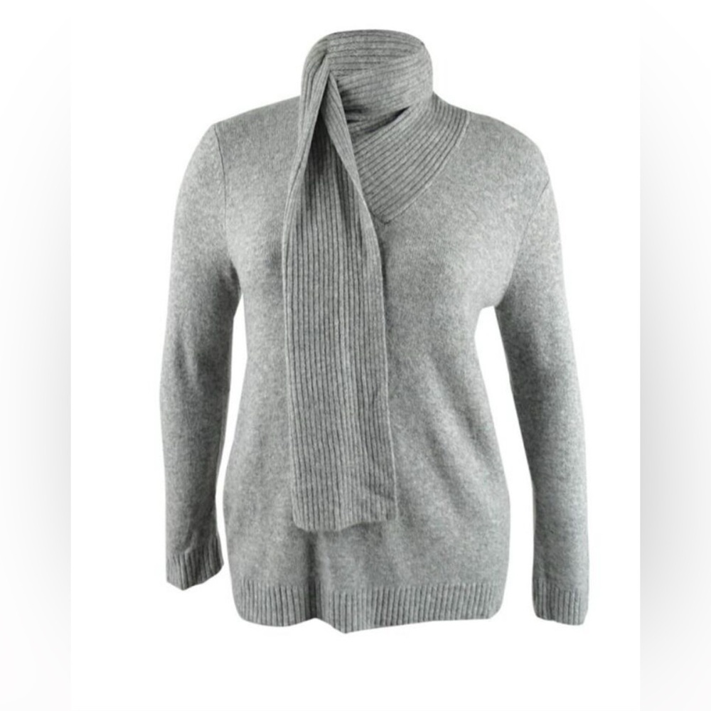 Calvin Klein Women's Scarf Sweater (small Heather Grey)